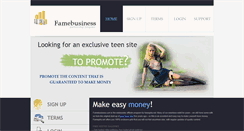 Desktop Screenshot of famebusiness.com