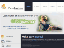 Tablet Screenshot of famebusiness.com